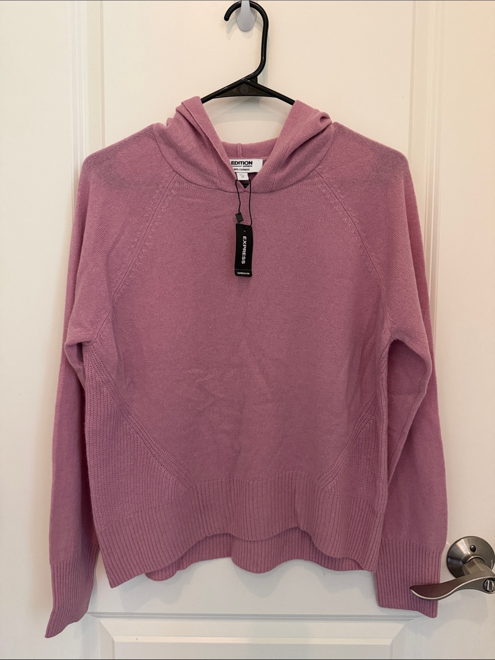 Express Dusty Lavender Hooded cashmere Sweater